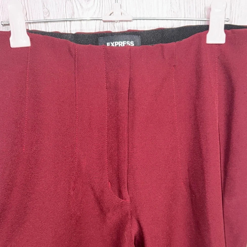 Express Women's Burgundy Pants - Picture 4 of 8